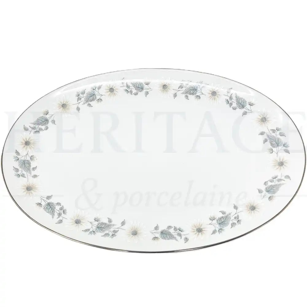 Vintage Wellesley Oval Serving Platter by Noritake, made in Japan, featuring the classic Wellesley pattern.