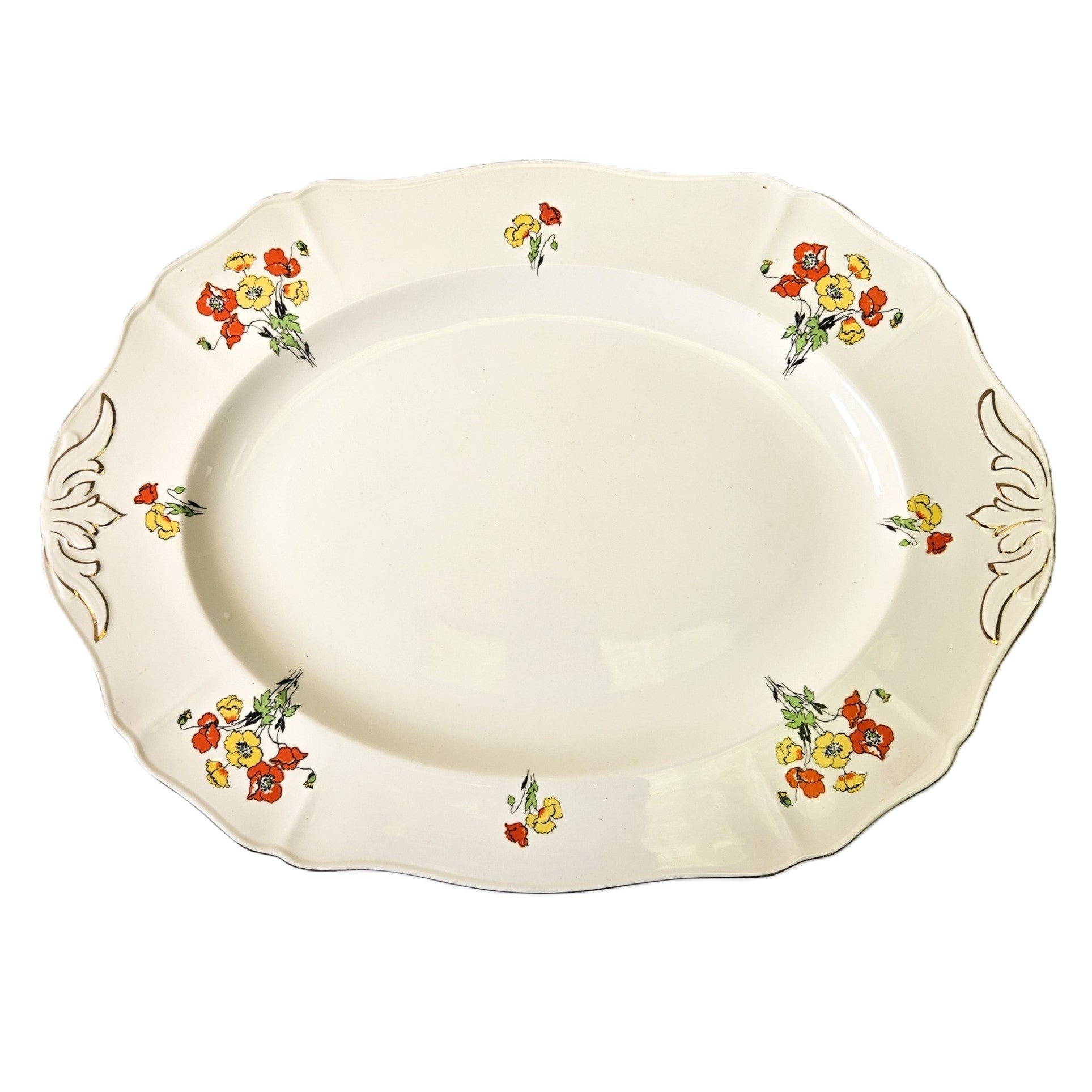 14" Plat de service ovale - Royal Marigold - Angleterre