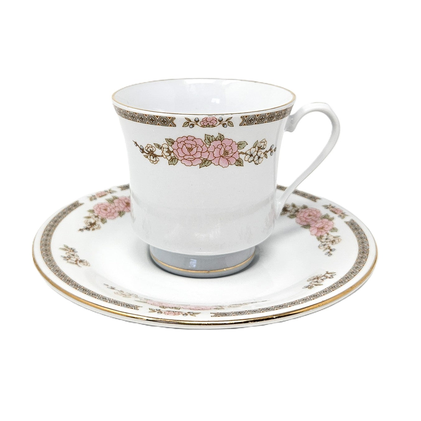 Ensemble tasse plate et soucoupe - Floral Mist - Japon