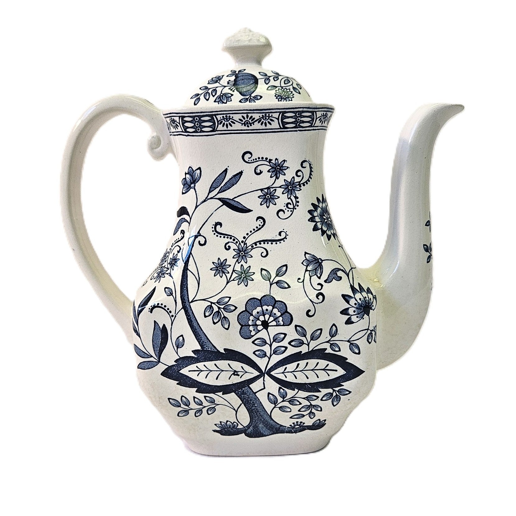 Cafetière avec couvercle - Blue Onion - Angleterre