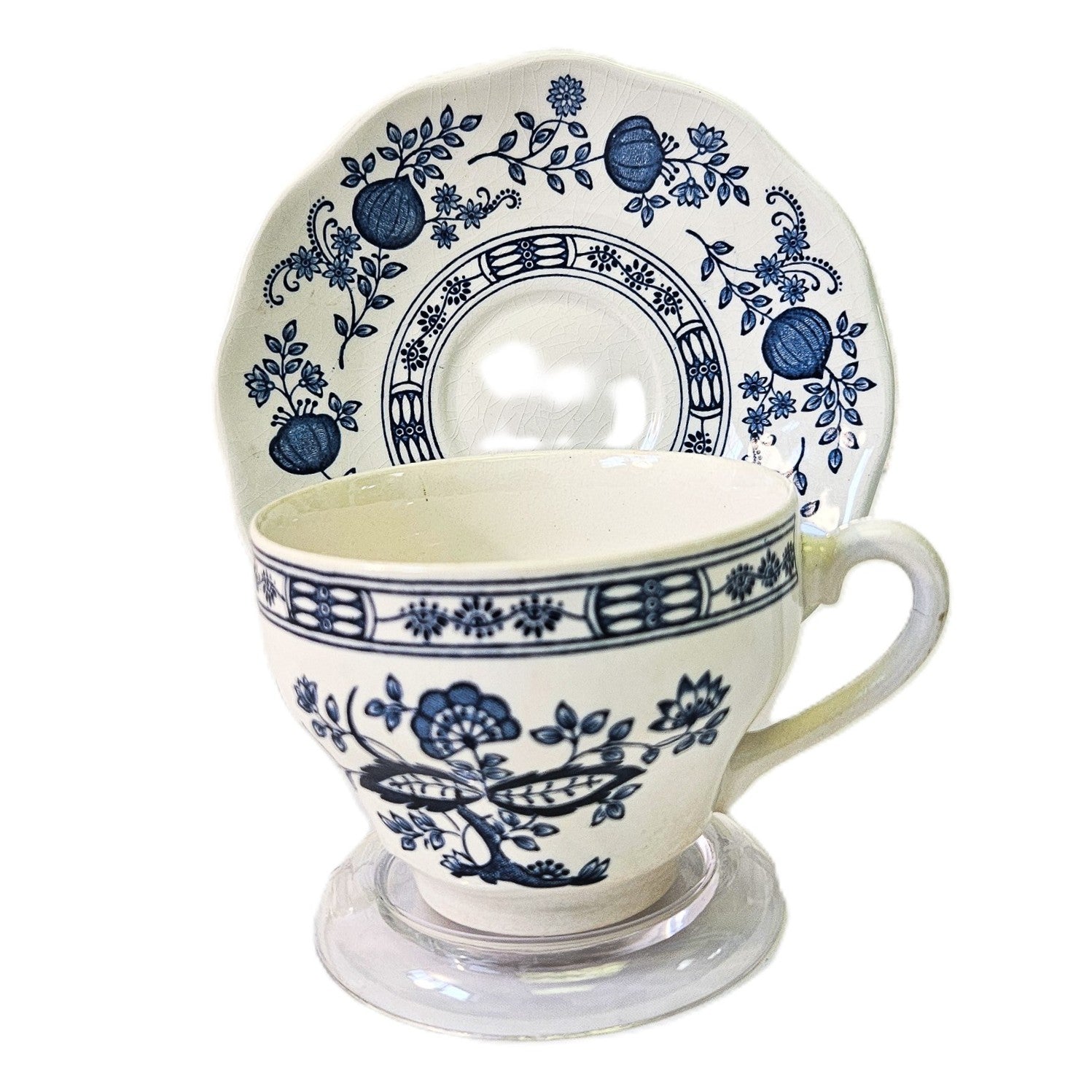 Ensemble tasse et soucoupe - Blue Onion - England