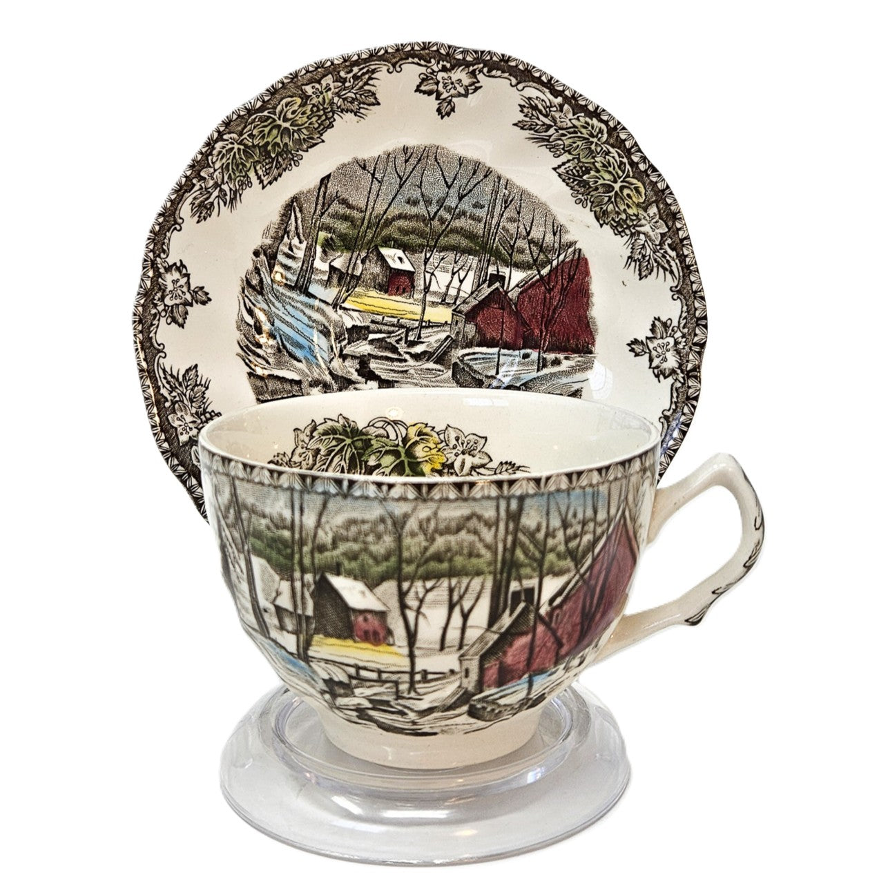 Ensemble tasse plate et soucoupe - Friendly Village - Angleterre