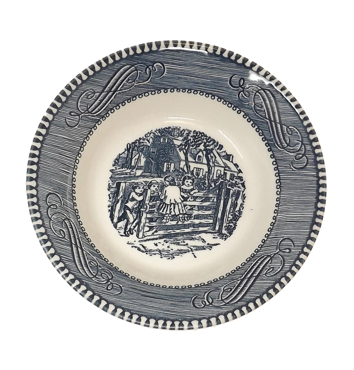 Bol à fruits et desserts – Currier & Ives Bleu - Angleterre