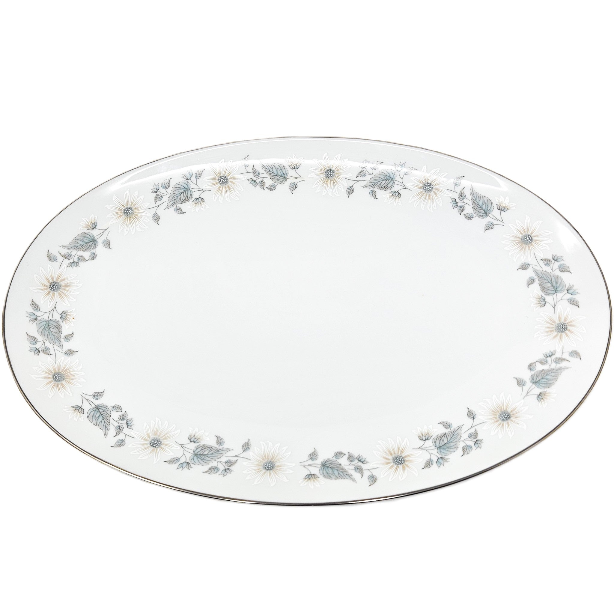14" Plat de service ovale - Wellesley - Japon