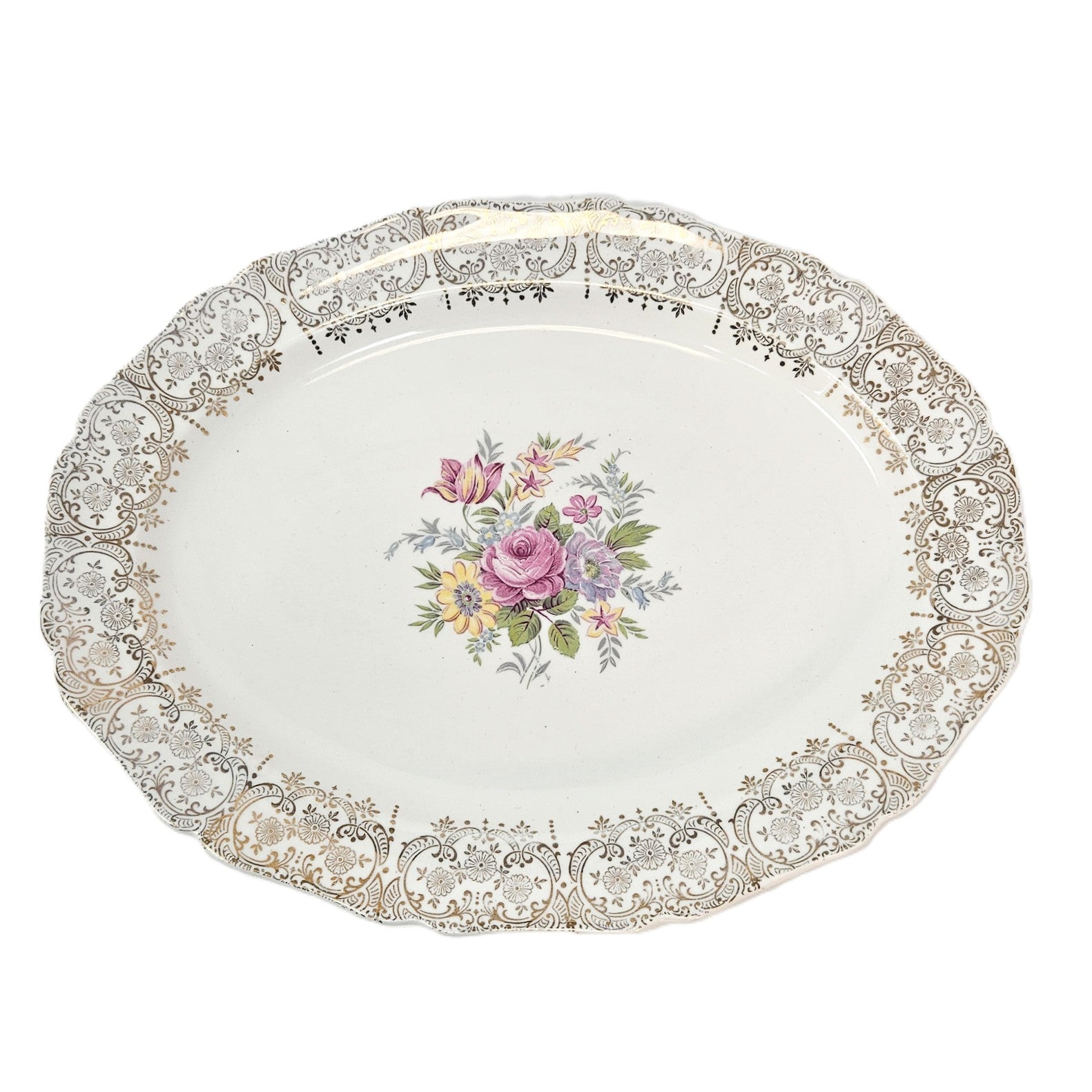 13 1/2" Plat de service ovale - Golden Fragrance - États-Unis