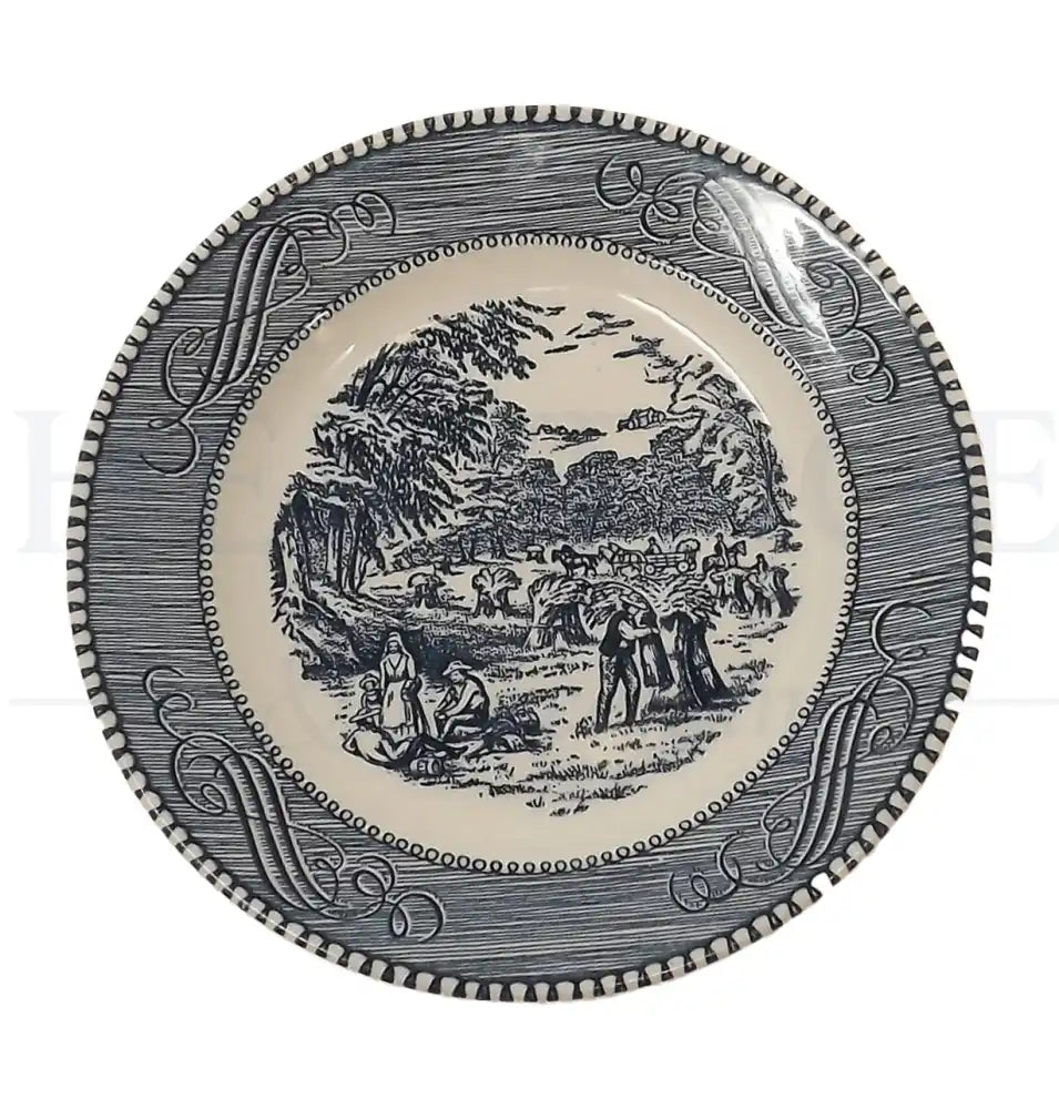 Bread & Butter Plate – Currier & Ives Blue - England - Bread & Butter Plate