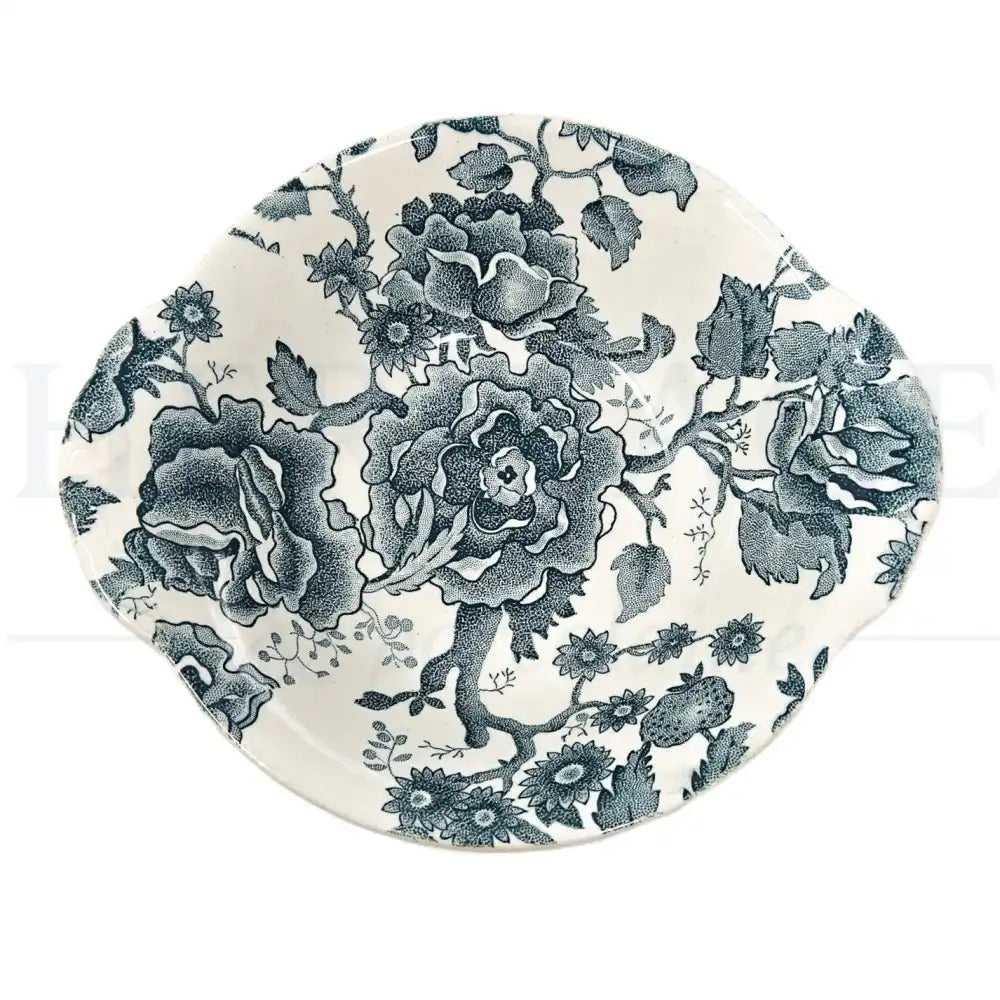 Vintage English Chippendale Green Cereal Bowl by Johnson Brothers, made in England, featuring the classic discontinued green pattern.