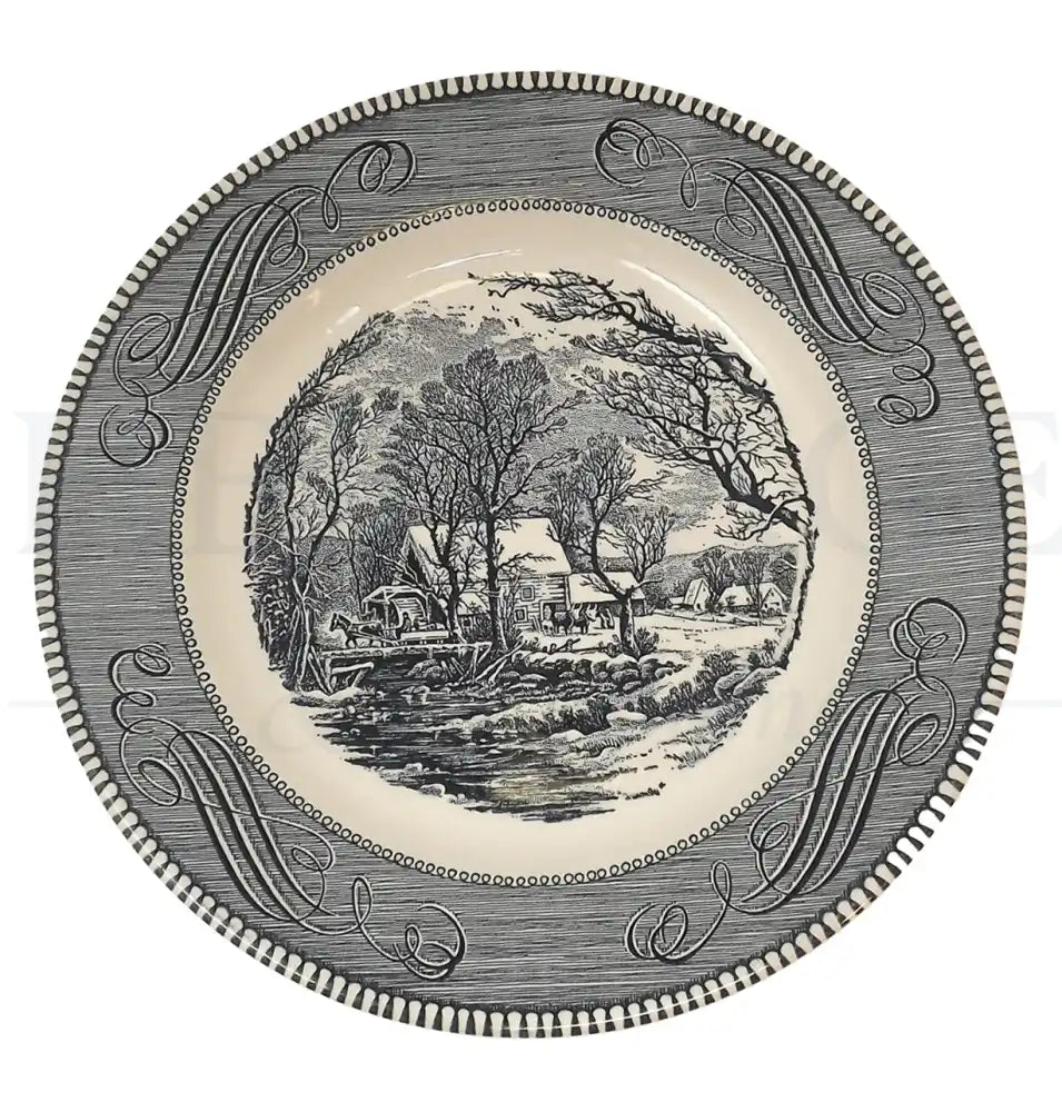 Dinner Plate – Currier & Ives Blue - England - Dinner Plate