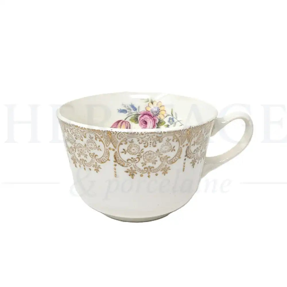Vintage Golden Fragrance Flat Cup by Canonsburg, made in the USA, featuring the classic discontinued Golden Fragrance pattern.