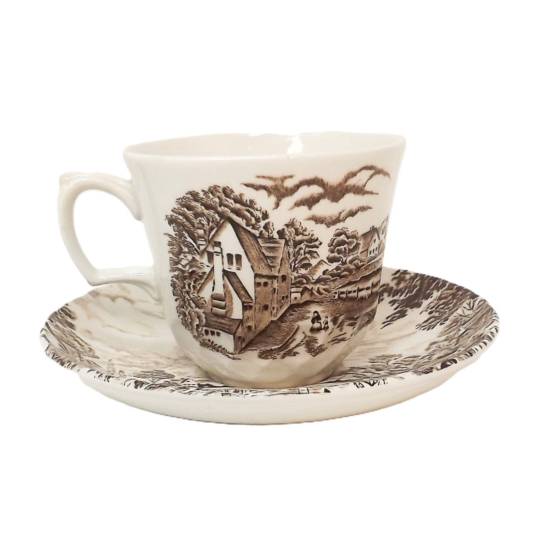 Ensemble tasse plate et soucoupe – Country Days Brown - Angleterre