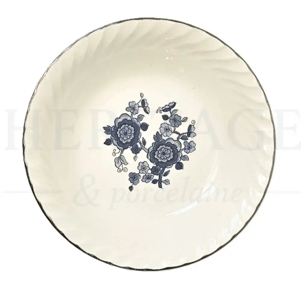 Vintage Royal Blue Fruit & Dessert Bowl by Wedgwood Ironstone, made in England, featuring the classic discontinued Royal Blue pattern.