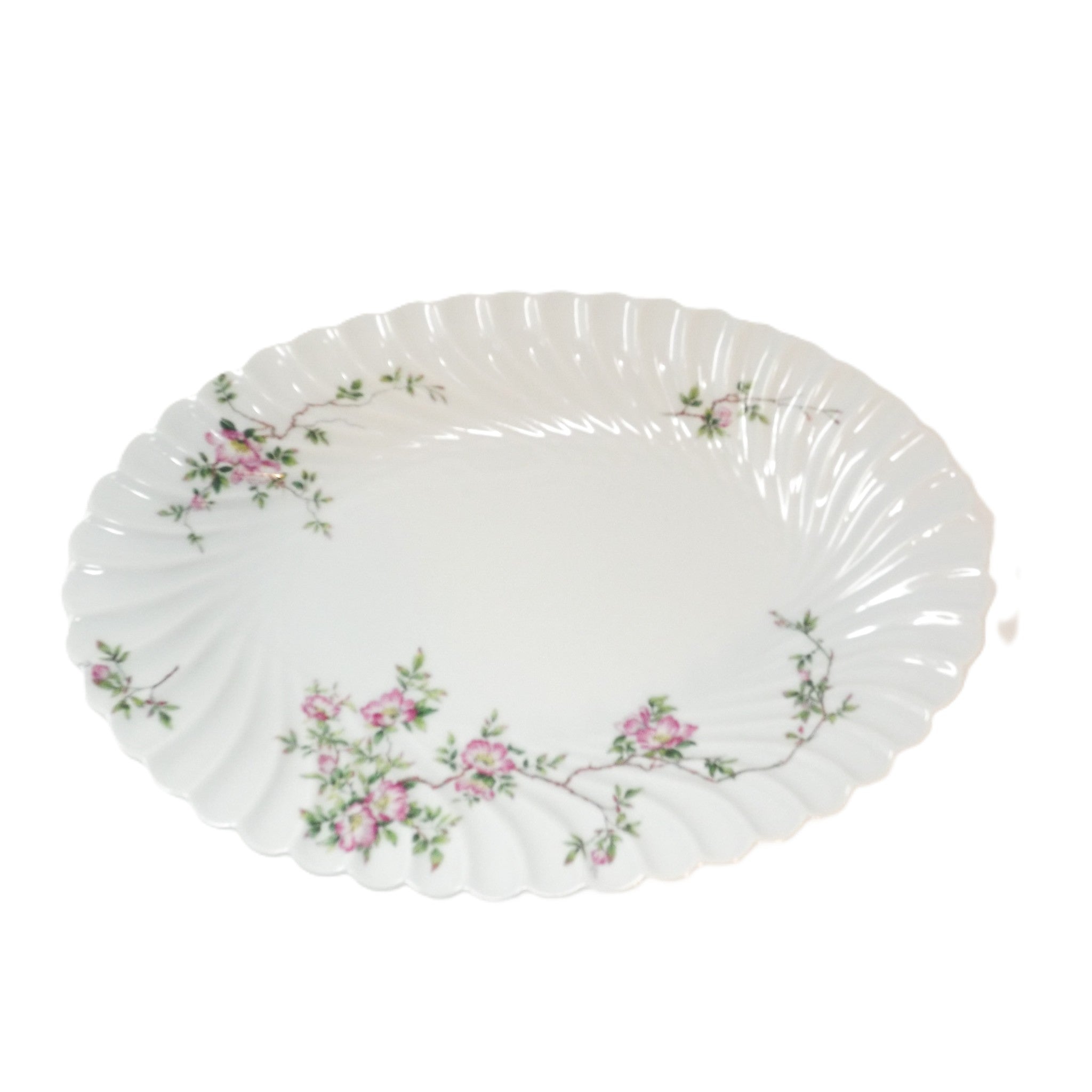 13 3/8" Plat de service ovale - Eglantine - France