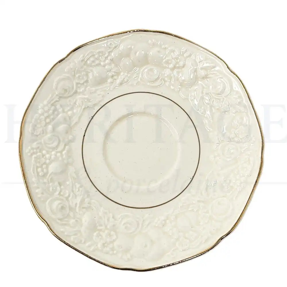 Vintage Golden Gladen Glamour Saucer by Crown Ducal, made in England, featuring the classic discontinued pattern.