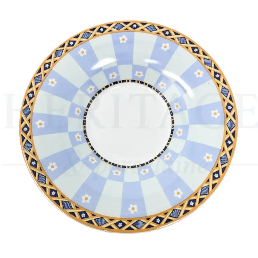 Vintage Royal Heritage Multifruit saucer, made in China, featuring the classic colorful fruit pattern.