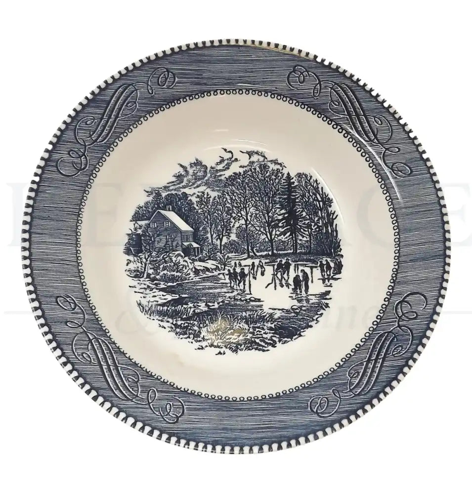 Soup Bowl – Currier & Ives Blue - England - Soup Bowl