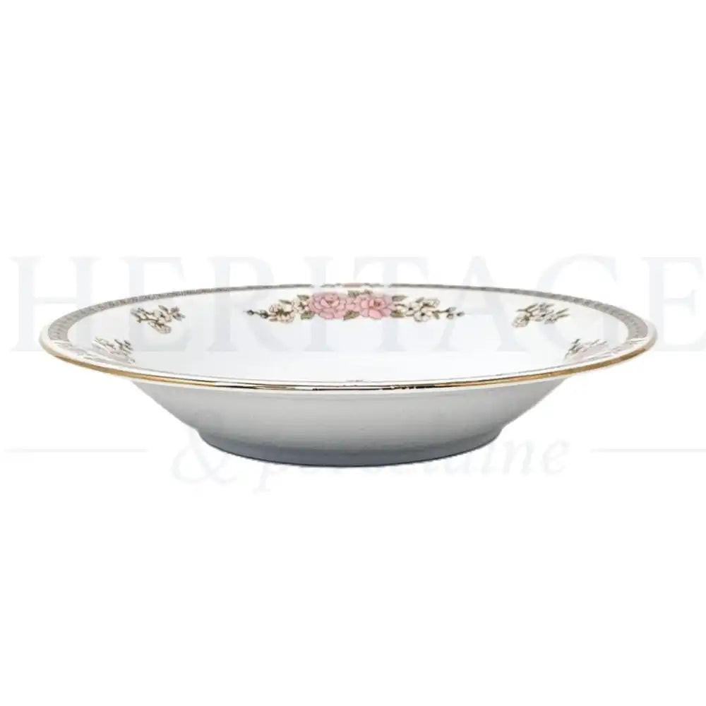 Vintage Floral Mist Soup Bowl by Fairfield, made in Japan, featuring the delicate floral design of the discontinued Floral Mist pattern.