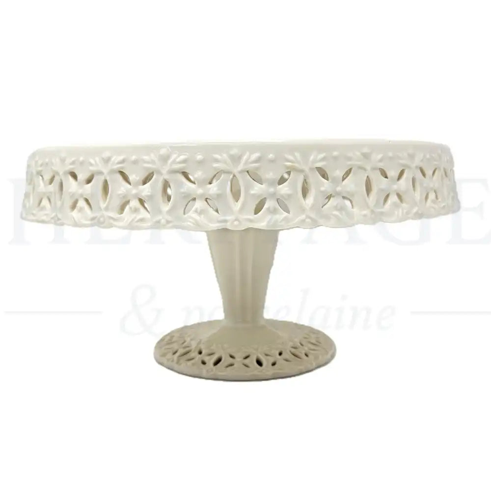 Vintage Godinger Regal Cream 11-inch pedestal cake stand, made in China, featuring the classic Regal Cream pattern.
