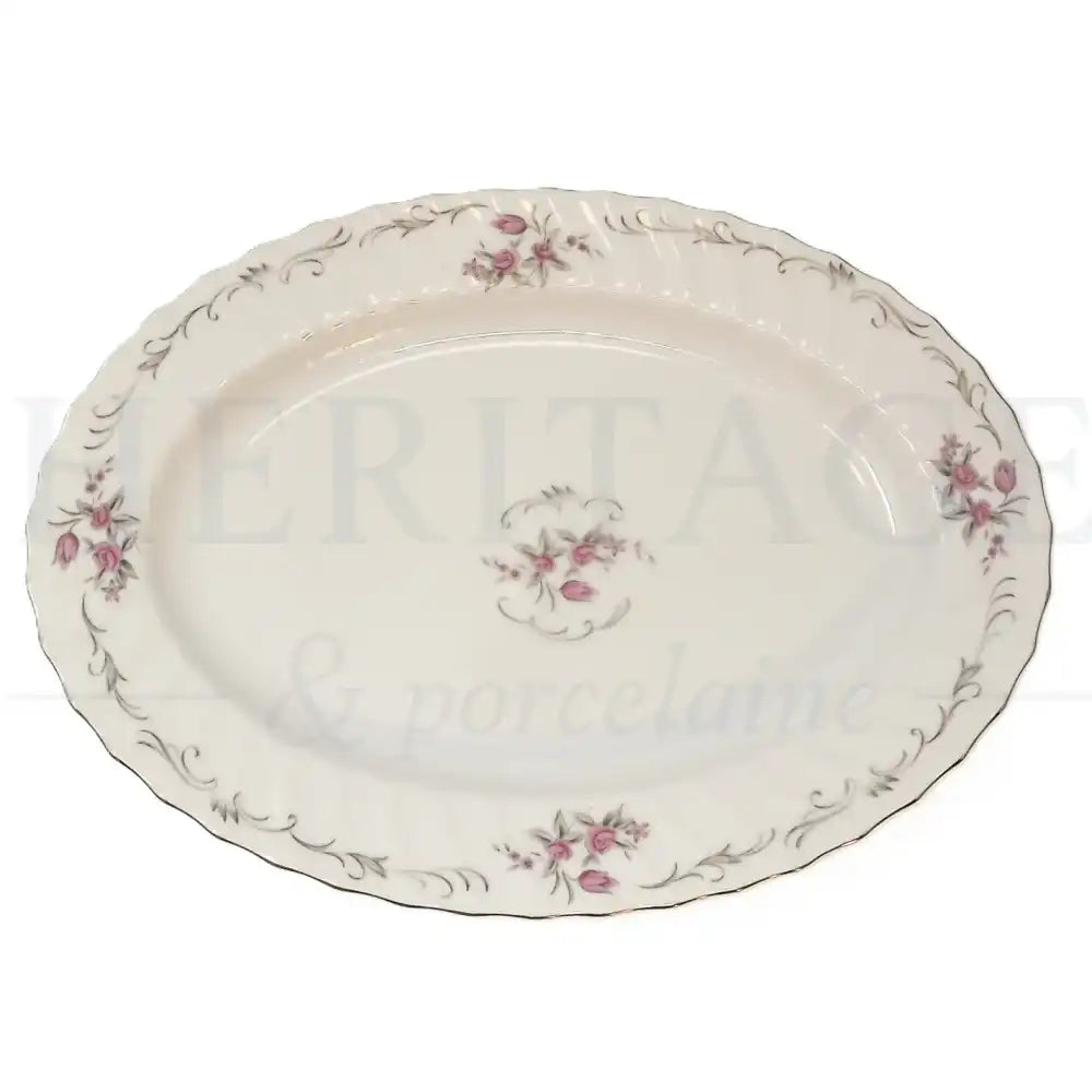 12 3/32’’ Oval Serving Platter – Château Rose - Japan - Oval Serving Platter