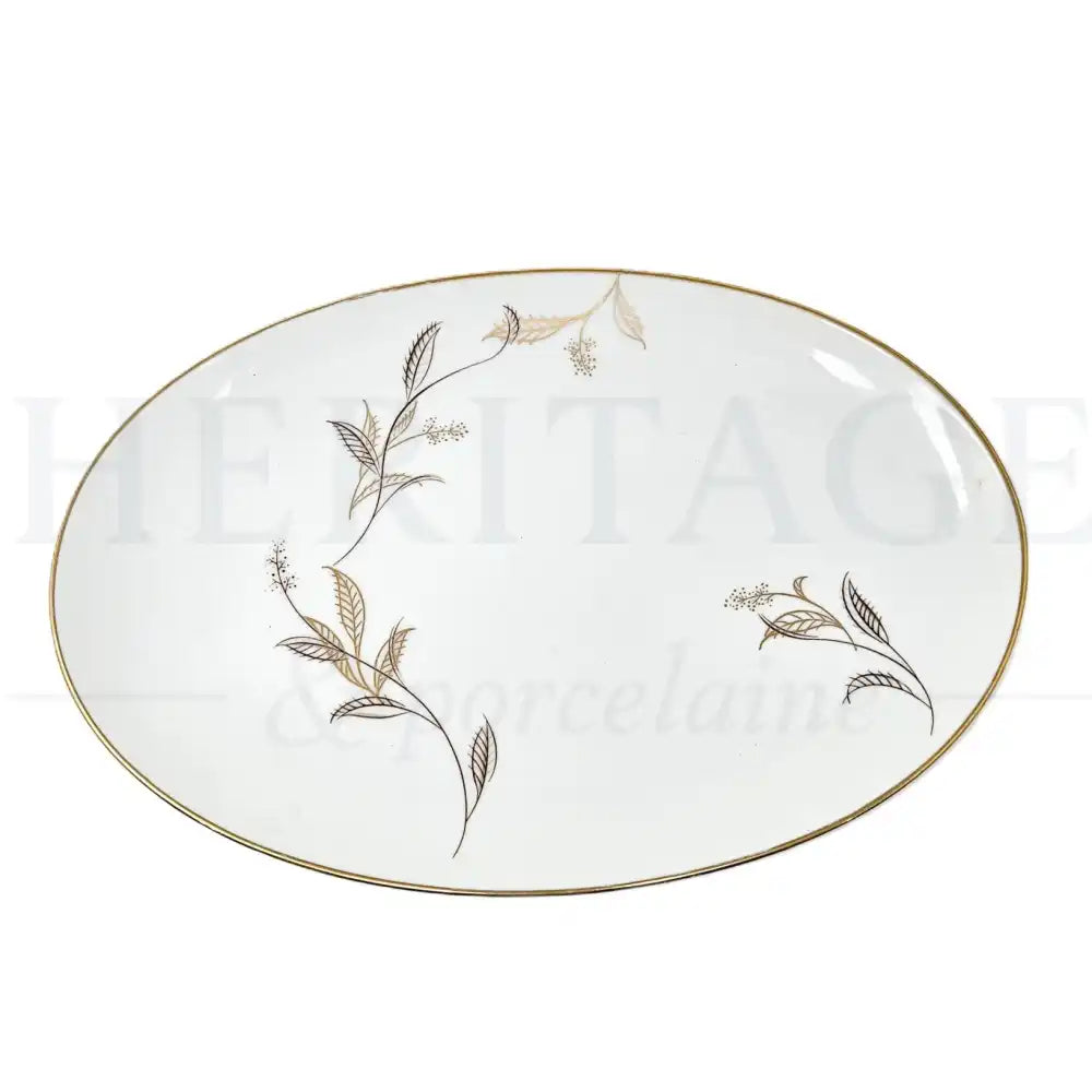 Vintage 12-inch Jania Oval Serving Platter by Noritake, made in Japan, featuring the classic Jania pattern.