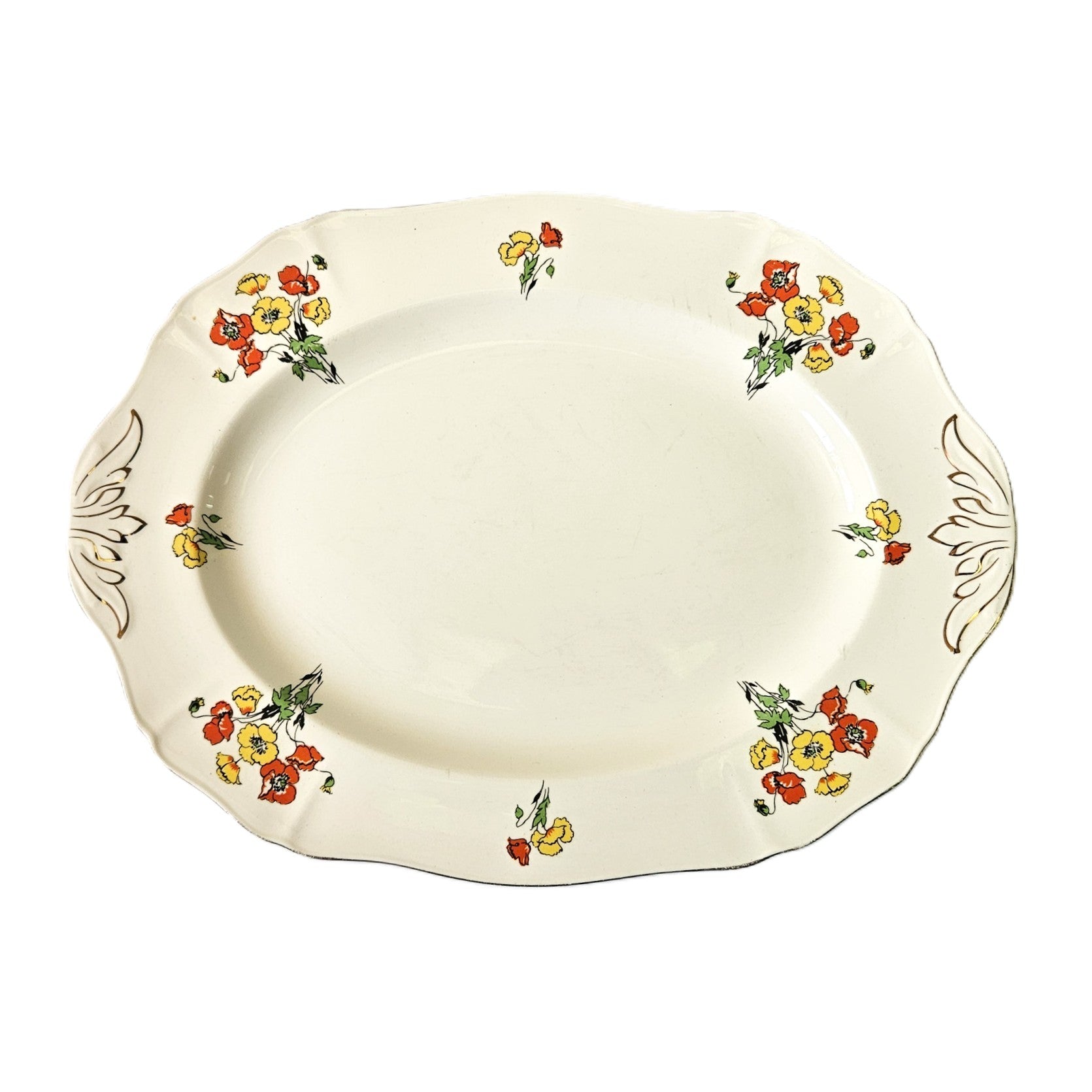 12" Oval Serving Platter - Royal Marigold - England