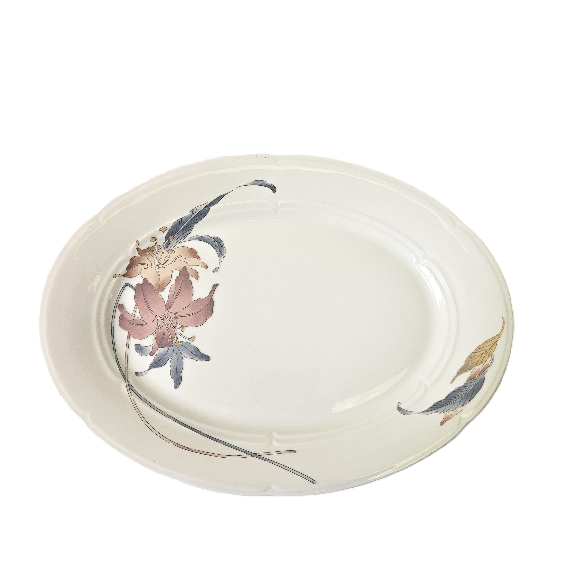 12" Plat de service ovale- Anatole - Japon