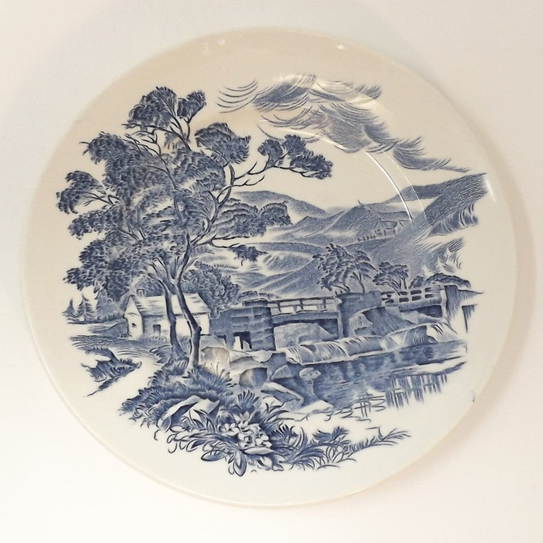 Assiette à salade - Country Side White & Blue - Angleterre