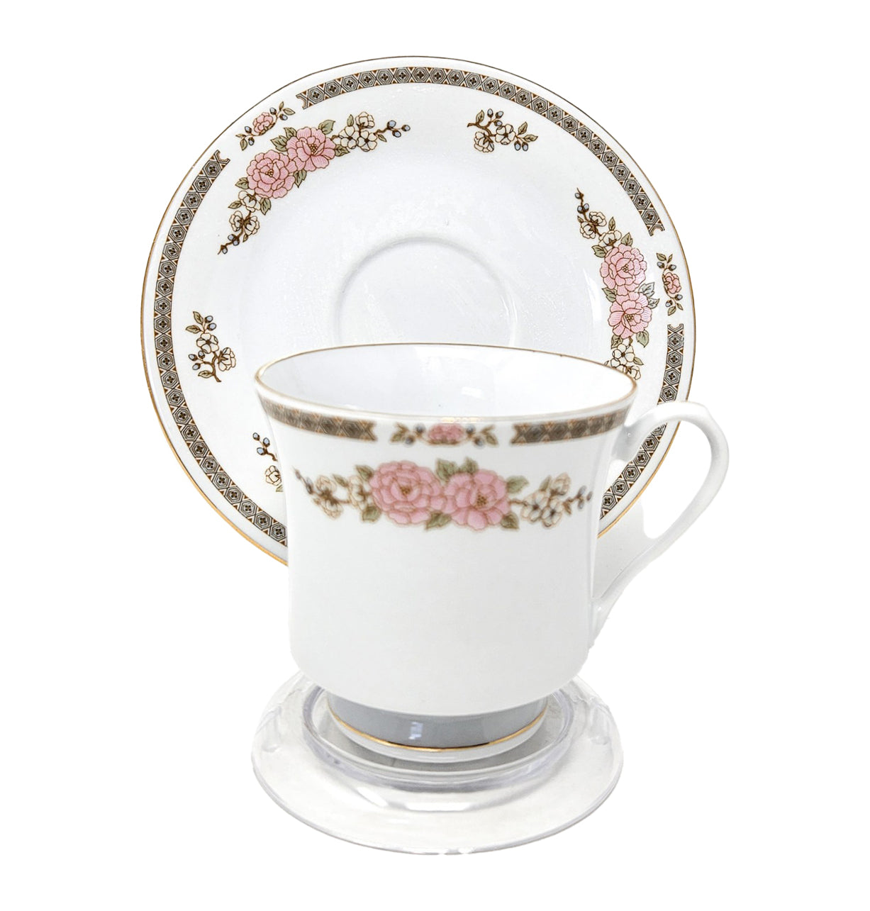 Ensemble tasse plate et soucoupe - Floral Mist - Japon