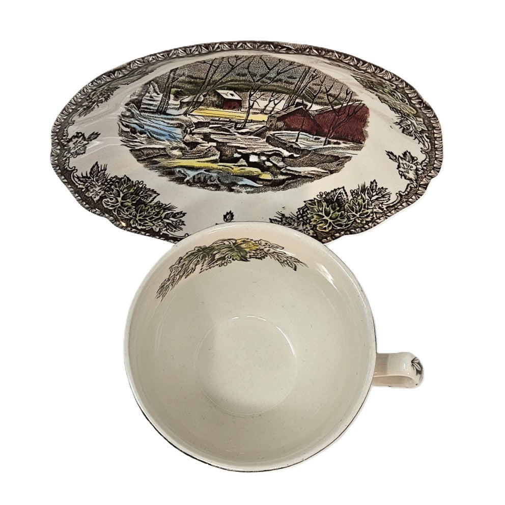 Ensemble tasse plate et soucoupe - Friendly Village - Angleterre