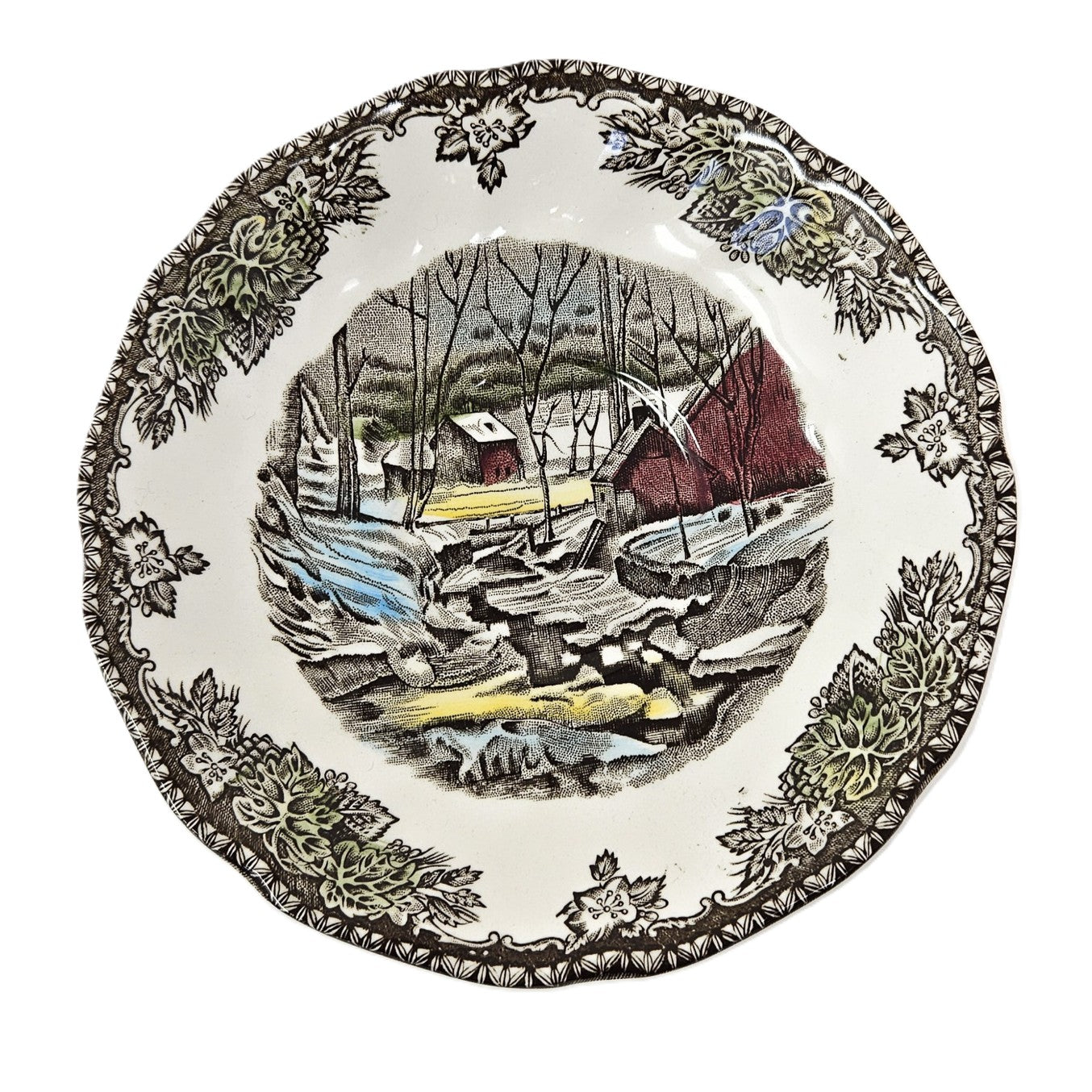 Flat Cup & Saucer Set - Friendly Village - England
