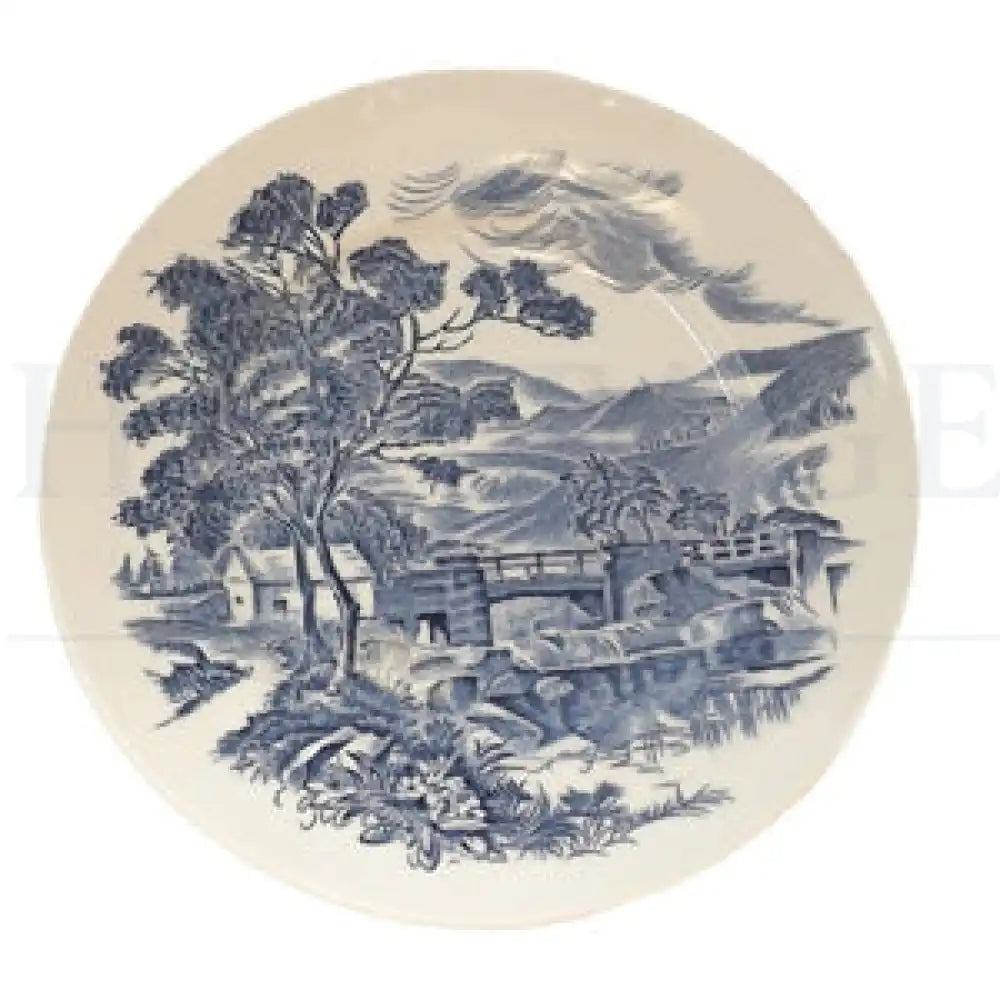 Bread & Butter Plate - Country Side White & Blue - England - Bread & Butter Plate