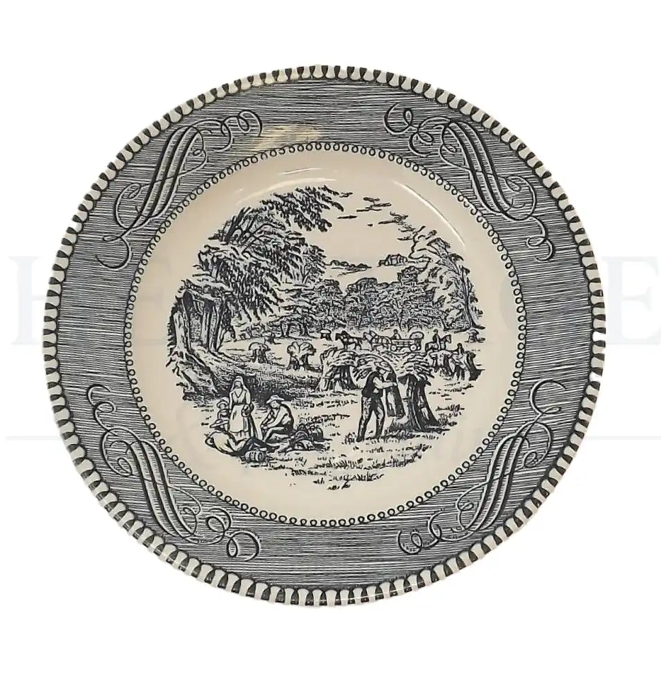 Bread & Butter Plate – Currier & Ives Blue - England - Bread & Butter Plate