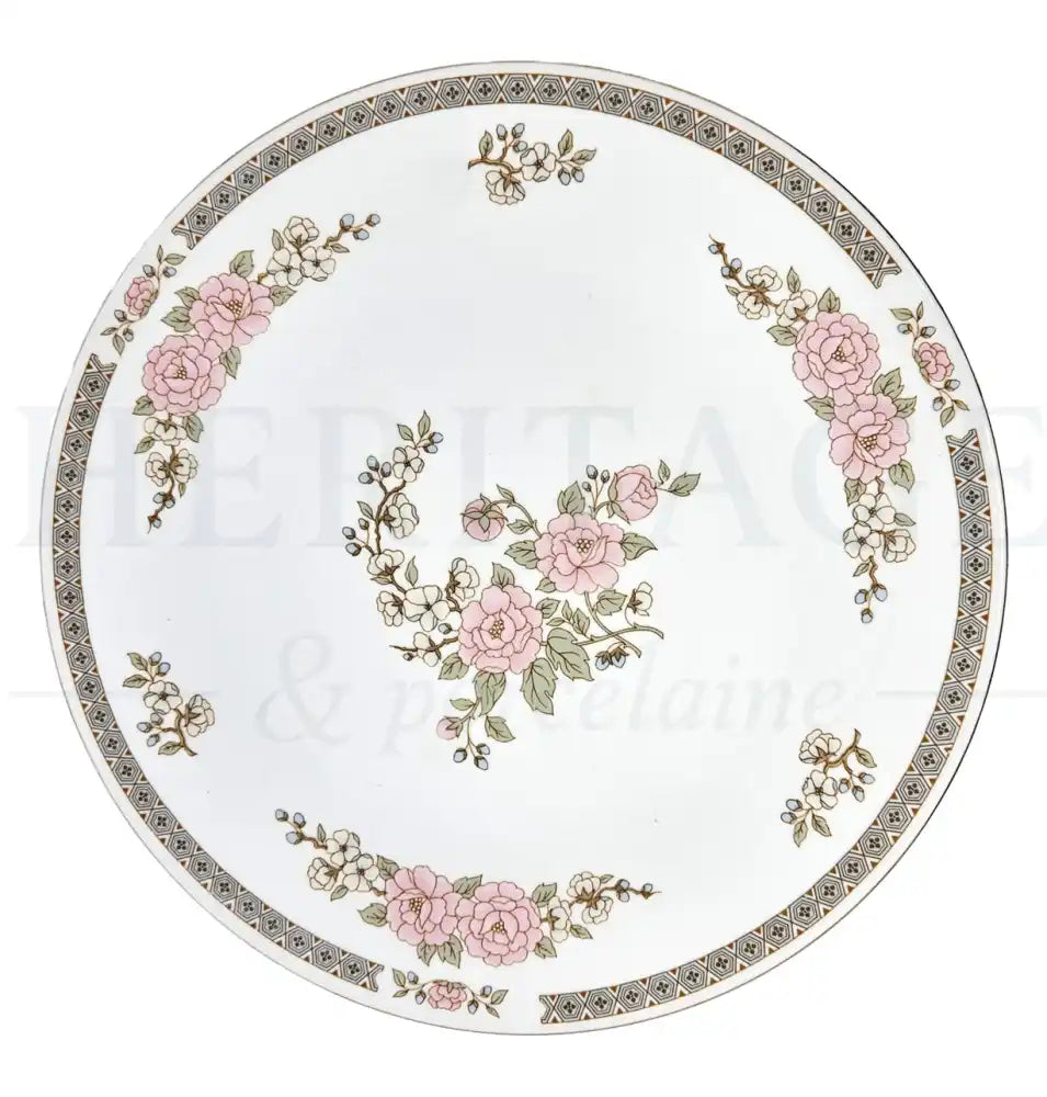 Vintage Floral Mist Dinner Plate by Fairfield, made in Japan, featuring the delicate floral design of the discontinued Floral Mist pattern.