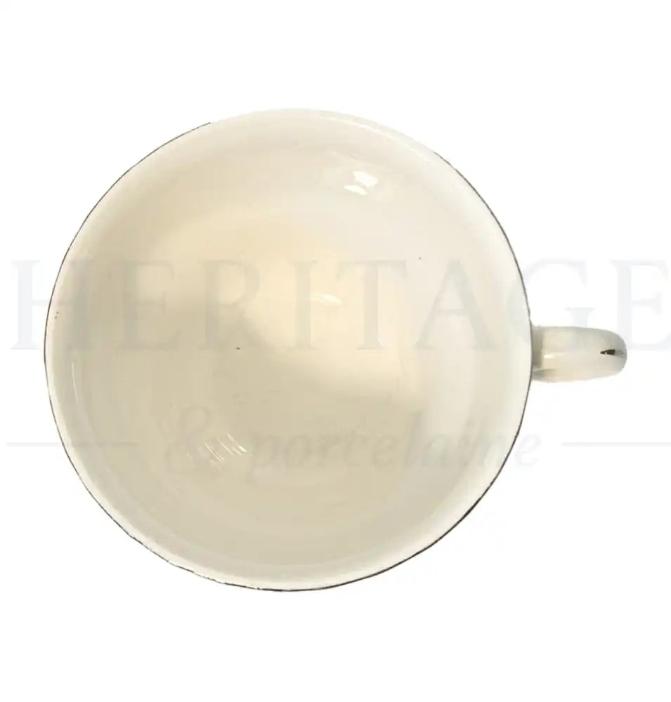 Vintage Royal Blue Flat Cup by Wedgwood Ironstone, made in England, featuring the classic discontinued Royal Blue pattern.