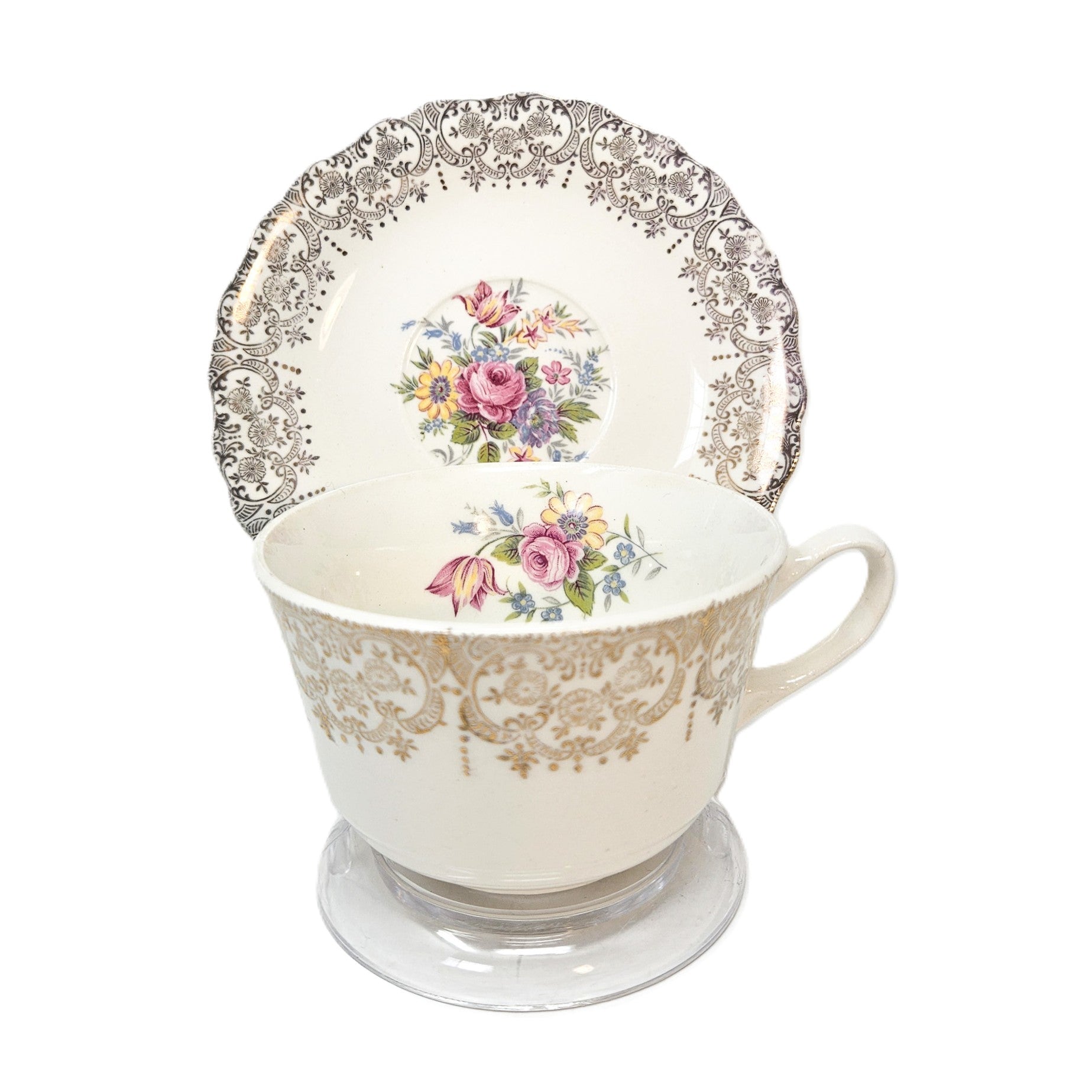 Ensemble tasse plate et soucoupe - Golden Fragrance - États-Unis