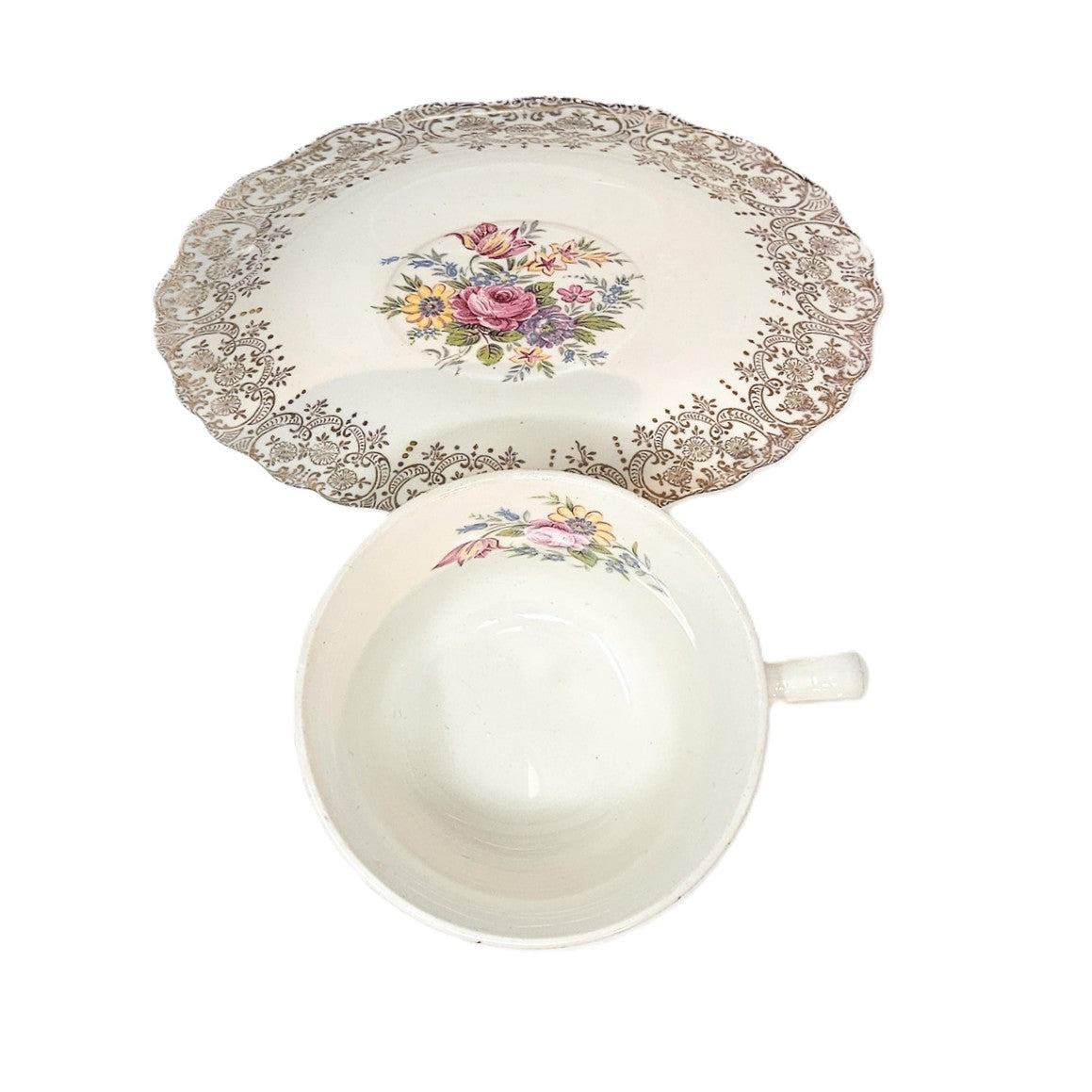 Ensemble tasse plate et soucoupe - Golden Fragrance - États-Unis