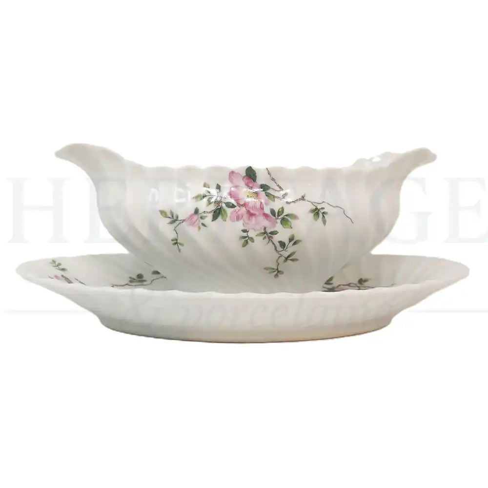 Gravy Boat & Underplate – Eglantine - France - Gravy Boat & Underplate