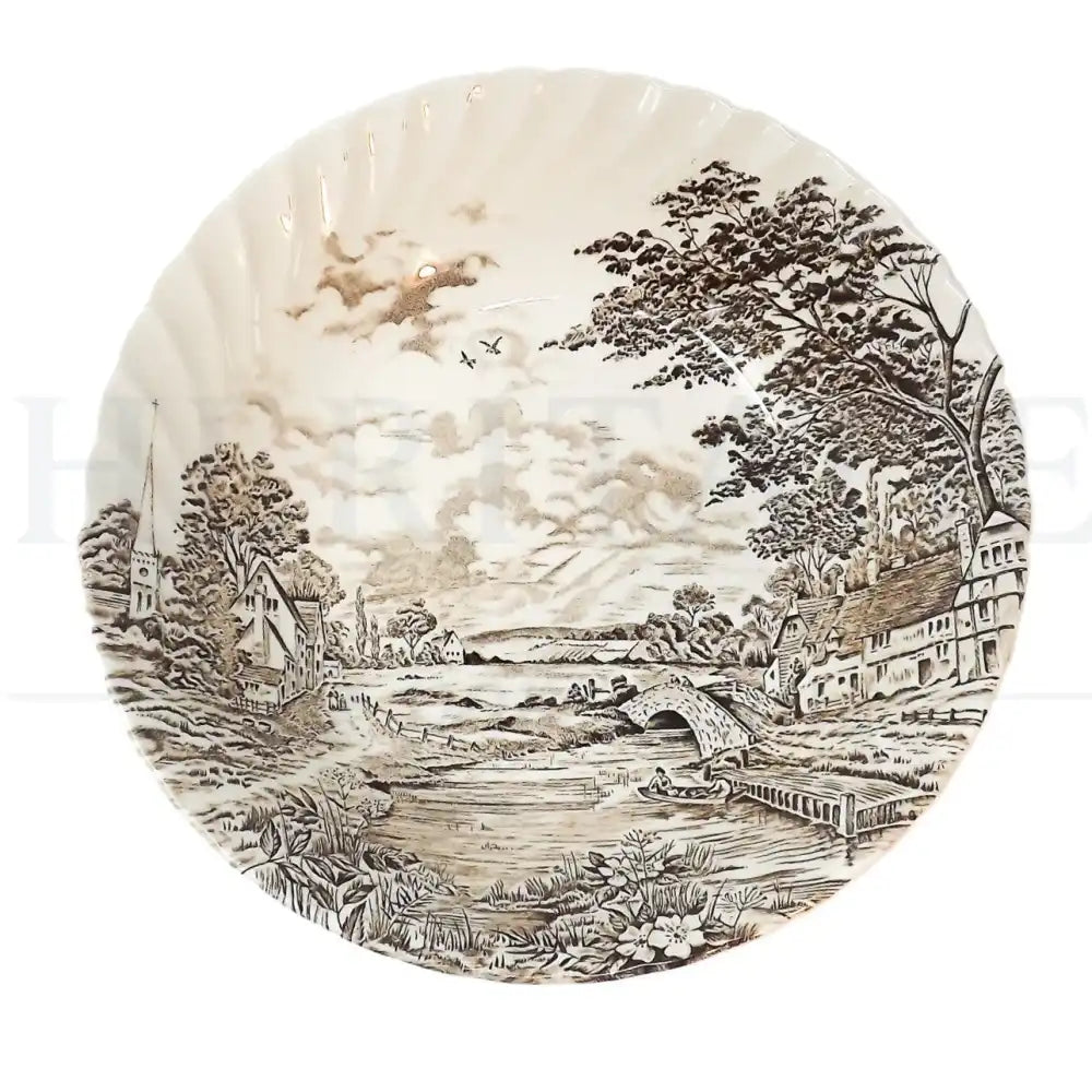 Round Vegetable Bowl – Country Days Brown - England - Vegetable Bowl