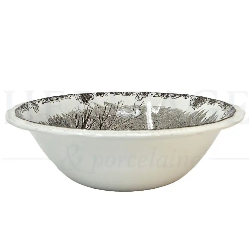 Vintage Kensington Staffords Shakespeare's Sonnets round vegetable bowl, made in England, featuring the classic Shakespeare's Sonnets pattern.