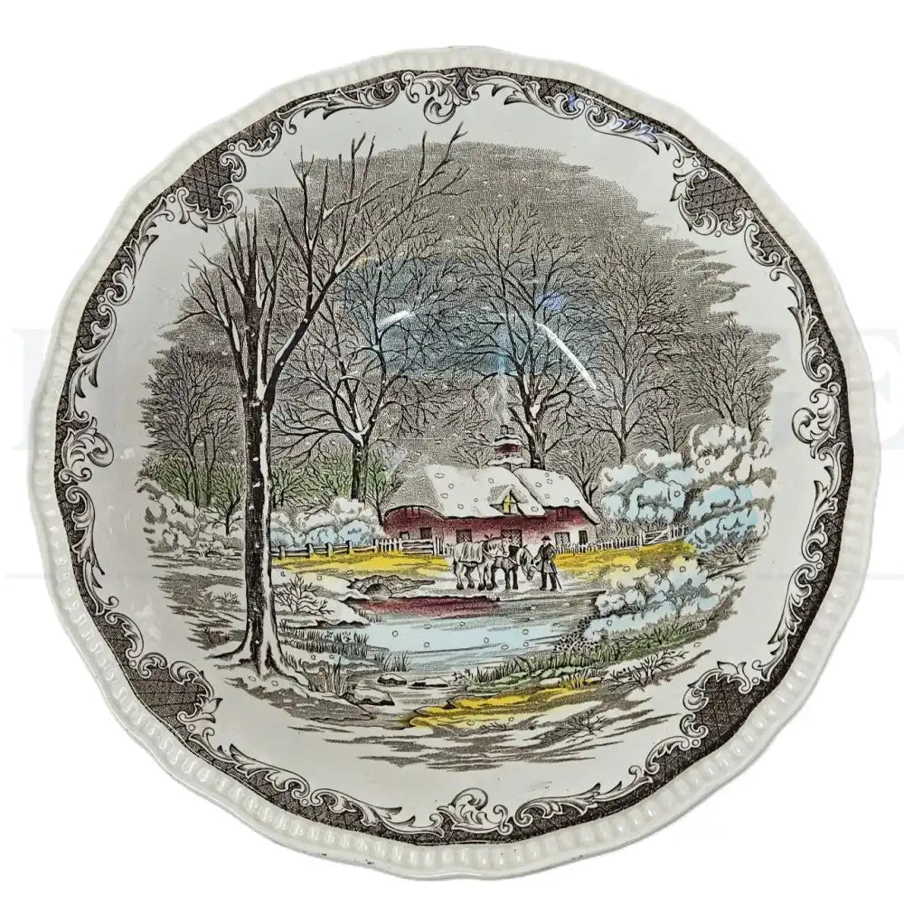 Vintage Kensington Staffords Shakespeare's Sonnets round vegetable bowl, made in England, featuring the classic Shakespeare's Sonnets pattern.