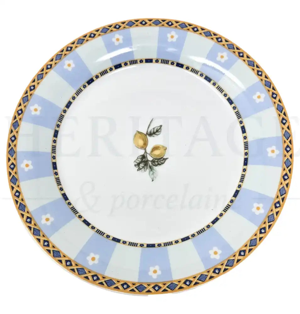 Vintage Royal Heritage Multifruit salad plate, made in China, featuring the classic colorful fruit pattern.