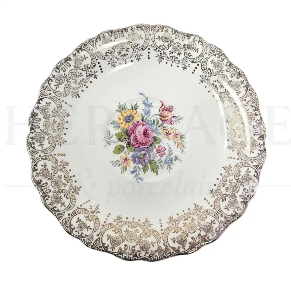 Vintage Golden Fragrance Saucer by Canonsburg, made in the USA, featuring the classic discontinued Golden Fragrance pattern.