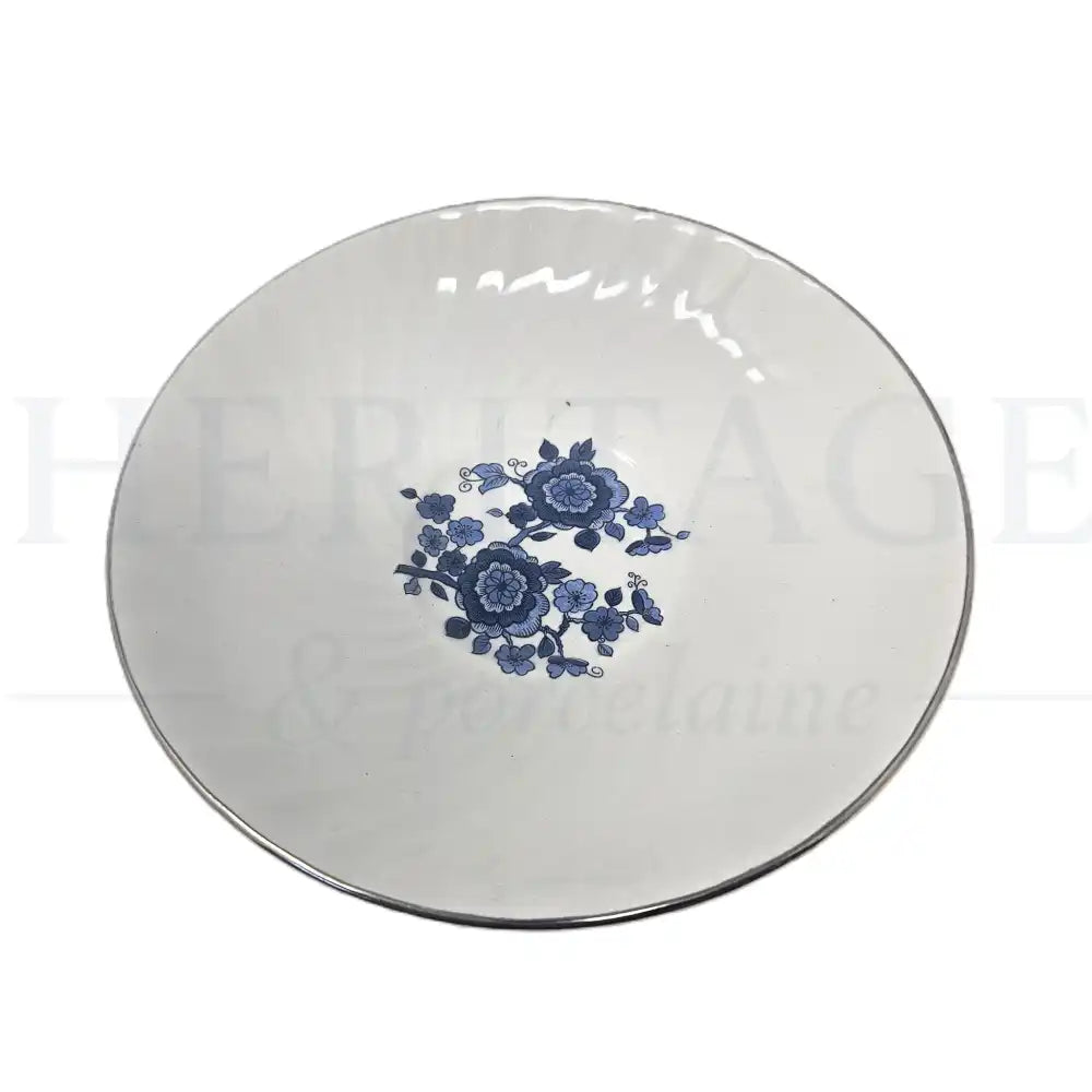 Vintage Royal Blue Saucer by Wedgwood Ironstone, made in England, featuring the classic discontinued Royal Blue pattern.