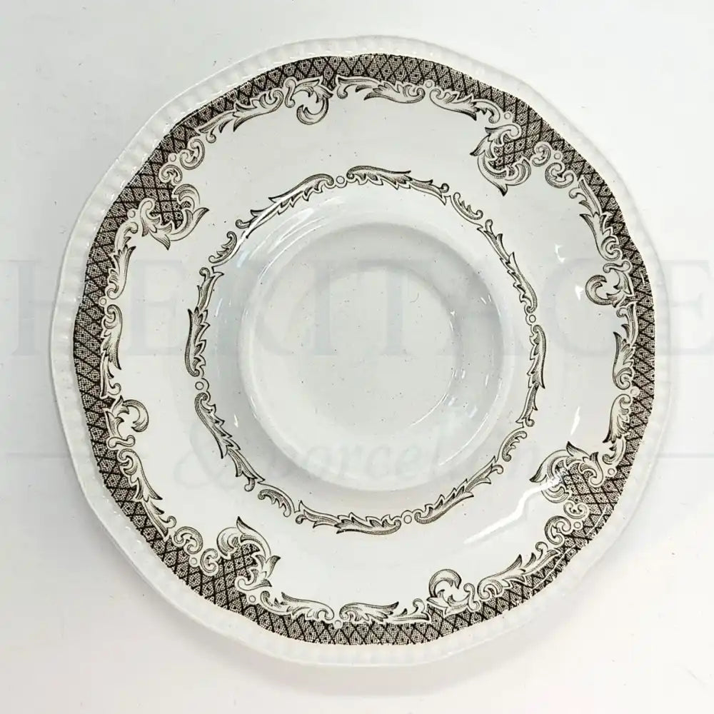 Vintage Kensington Staffords Shakespeare's Sonnets saucer, made in England, featuring the classic Shakespeare's Sonnets pattern.