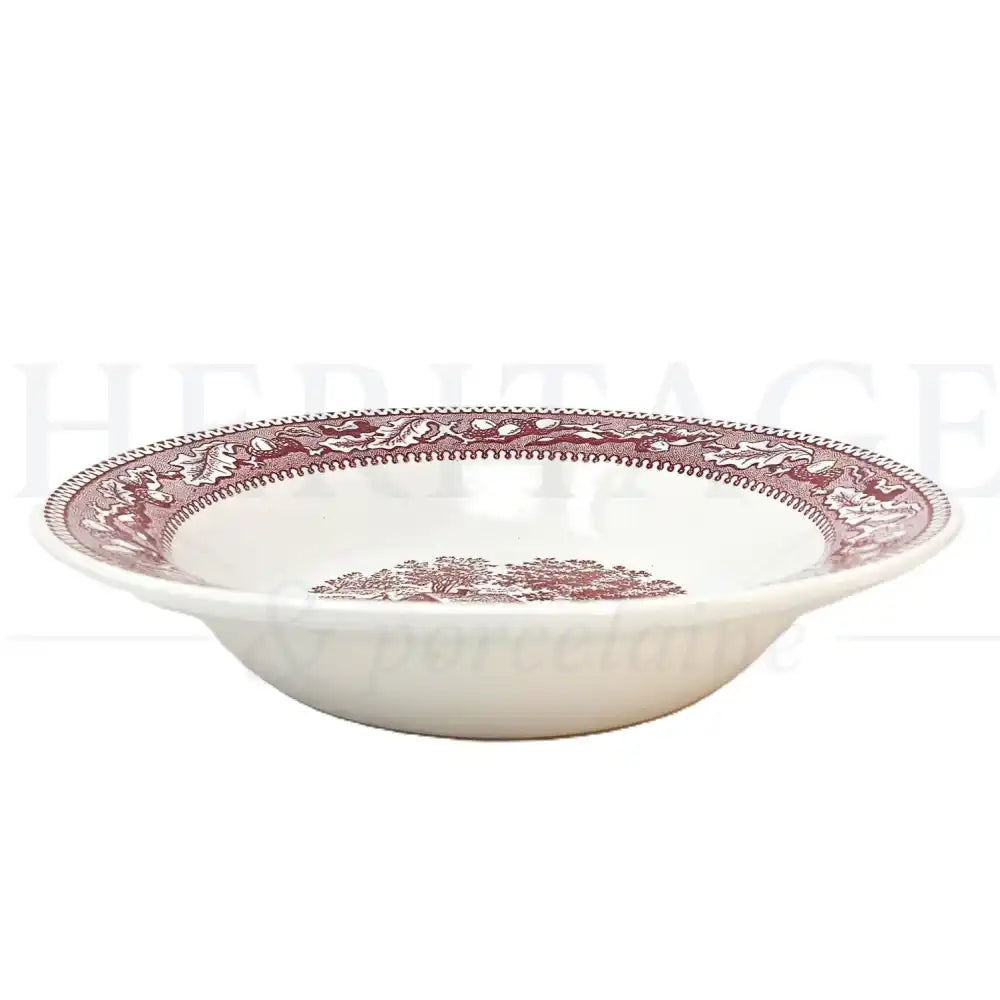 Vintage Royal USA Memory Lane Pink soup bowl, made in the USA, featuring the classic pink floral pattern.
