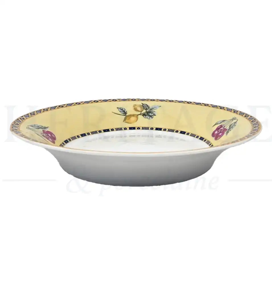 Vintage Royal Heritage Multifruit soup bowl, made in China, featuring the classic colorful fruit pattern.
