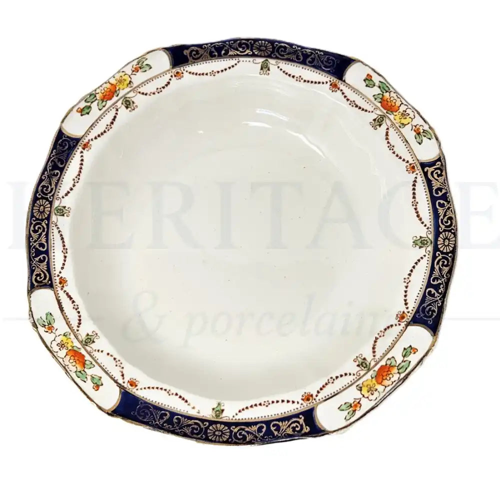 Vintage Alfred Meakin Solway soup bowl, made in England, featuring the classic Solway pattern.