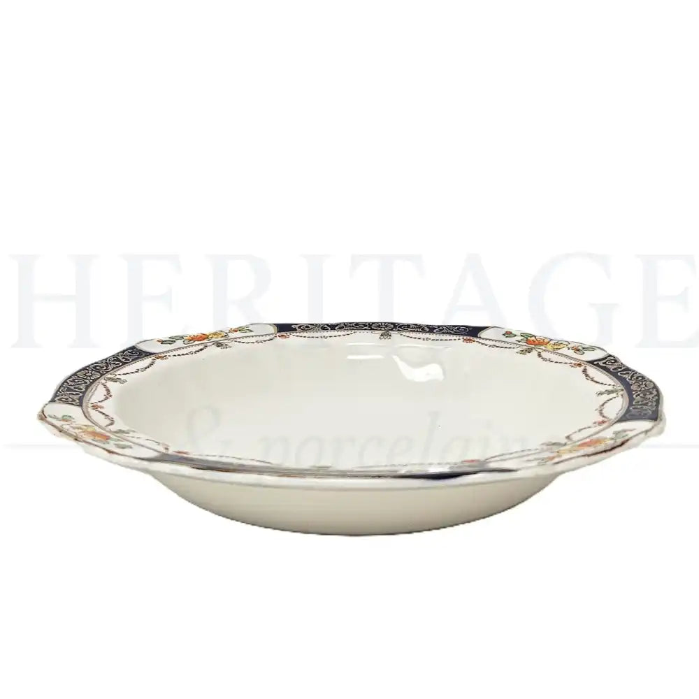Vintage Alfred Meakin Solway soup bowl, made in England, featuring the classic Solway pattern.