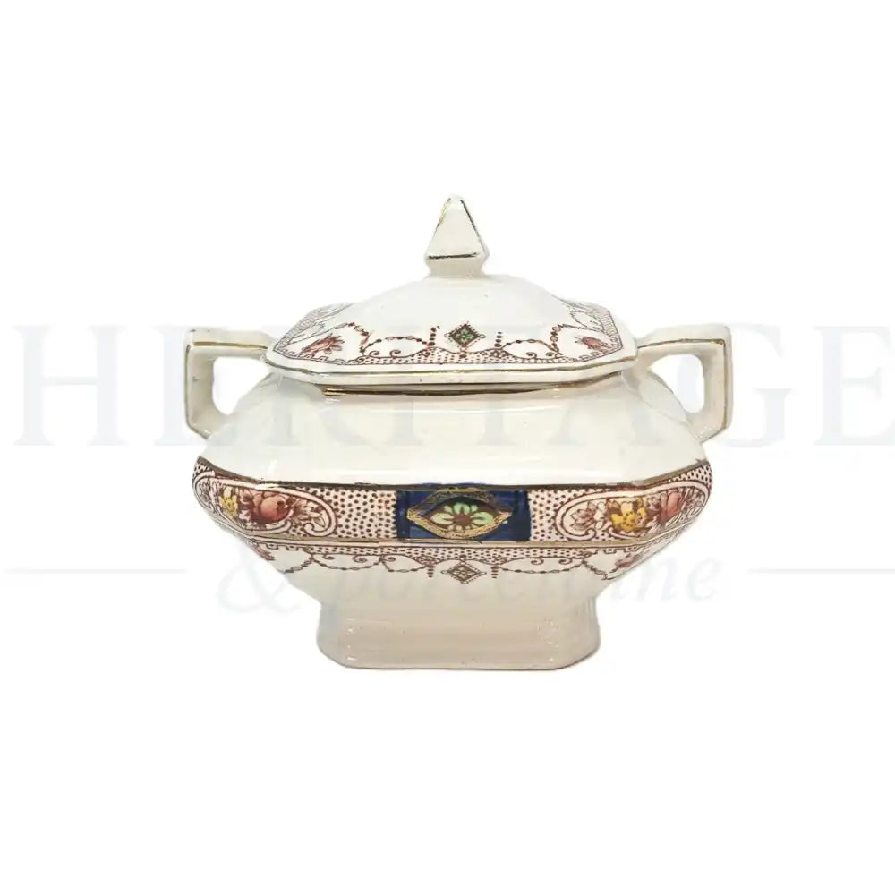 Vintage Hampton Sugar Bowl & Lid by Royal Staffordshire, made in England, featuring the classic Hampton pattern.