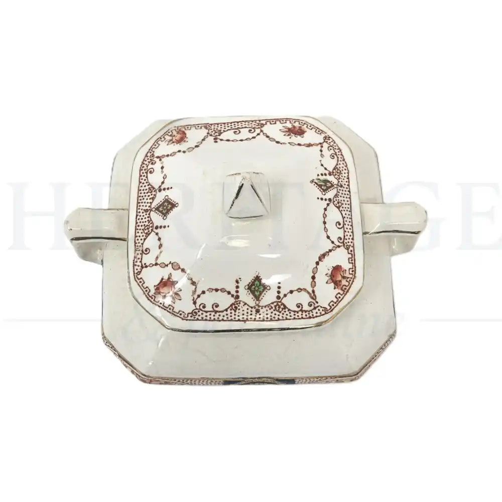 Vintage Hampton Sugar Bowl & Lid by Royal Staffordshire, made in England, featuring the classic Hampton pattern.